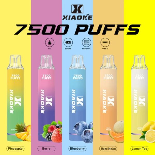 🔋【XIAOKE 梟客】拋棄式一次性霧化商品 7500口🔋：圖片 2